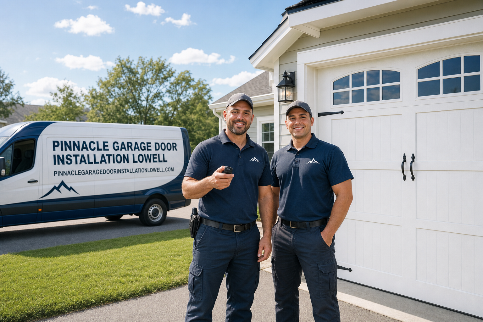 Pinnacle Garage Door Installation Lowell at work